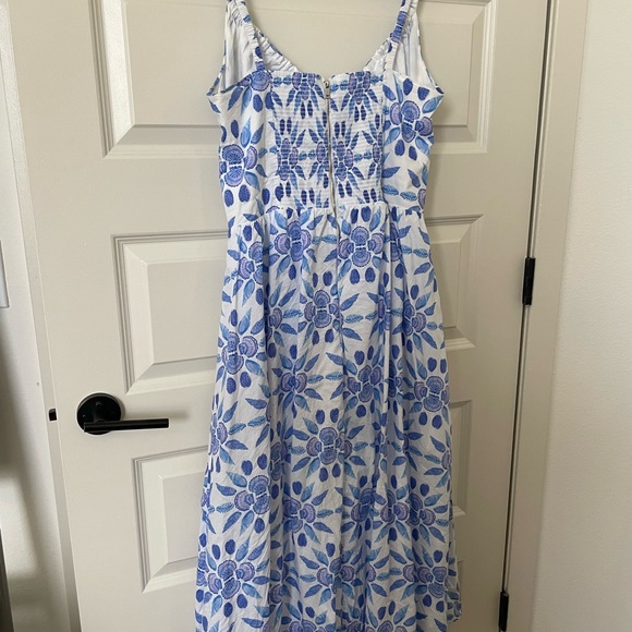 XL Hill House Juliana Dress in Blue Shell Mosaic - Picture 3 of 6